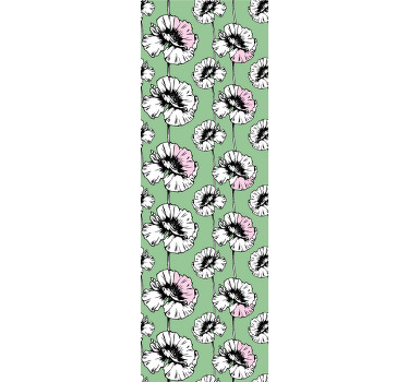 Cortina roller juvenil patrón de flores pintadas - TenVinilo