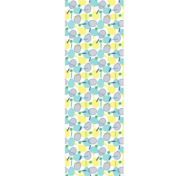 Rollo fenster jugendzimmer mit bunten schläger-mustern - TenStickers