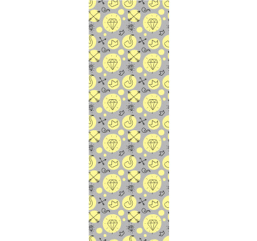 Rollo fenster jugendzimmer graffiti diamanten und kronen - TenStickers