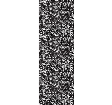 Rolgordijn tienerkamer met graffiti tags design - TenStickers