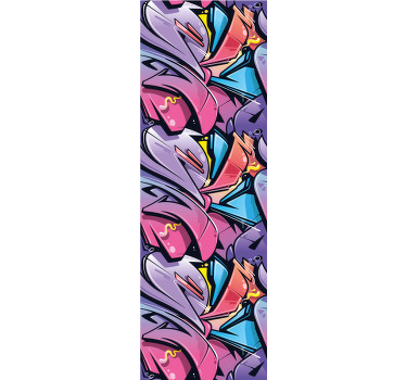 Rolgordijn tienerkamer realistische graffiti - TenStickers