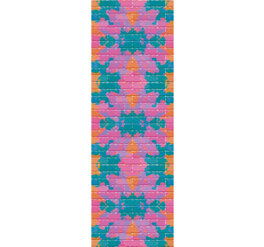 Rolgordijn tienerkamer graffiti gespoten bakstenen muur - TenStickers