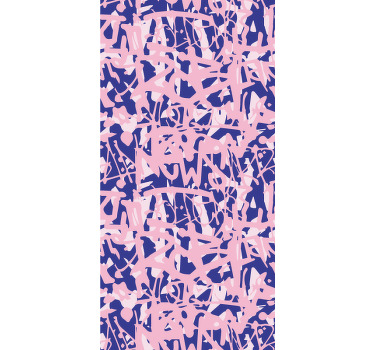 Rolgordijn tienerkamer roze en paarse graffiti print - TenStickers