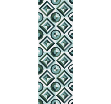 Teenage bedroom roller blind vintage tile design - TenStickers