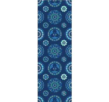 Rollo fenster jugendzimmer blau abstraktes muster - TenStickers