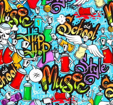 Rollo fenster jugendzimmer graffiti hip-hop style - TenStickers