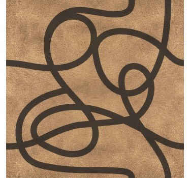 Cortina roller moderno líneas marrones irregulares - TenVinilo