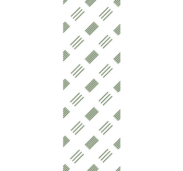 Cortina roller moderno diseño moderno en verde y blanco - TenVinilo