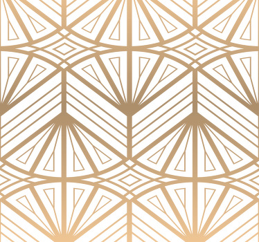 Estor enrollable moderno patrón geométrico dorado - TenVinilo