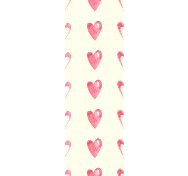 Cortina roller moderno corazones desperdiciados - TenVinilo