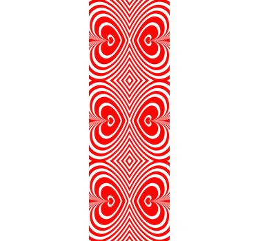 Cortina roller moderno corazones hipnotizantes - TenVinilo