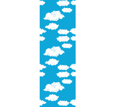 Cortina roller moderno nubes en el cielo - TenVinilo