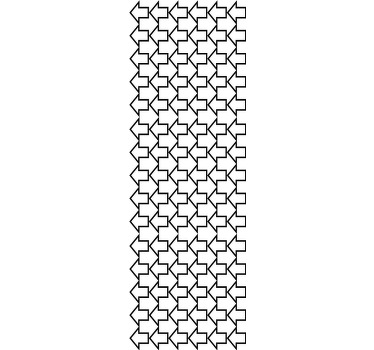 Cortina roller moderno flechas geométricas con líneas negras - TenVinilo