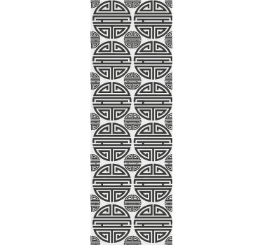 Estore de rolo modernos padrão geométrico asiático - TenStickers