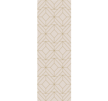 Cortina roller moderno líneas rústicas doradas geométricas - TenVinilo