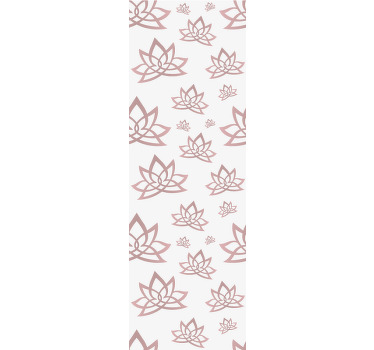Estore de rolo modernos padrão minimalista de flor de lótus - TenStickers