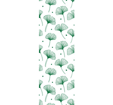 Estore de rolo modernos folhas verdes de ginkgo - TenStickers
