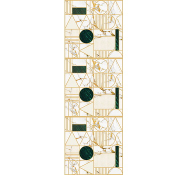 Estore de rolo modernos em mármore branco geométrico - TenStickers