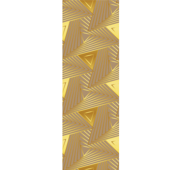 Modern roller blind with eclectic golden geometric pattern - TenStickers