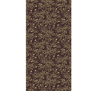 Modern roller blind in golden leaf design - TenStickers