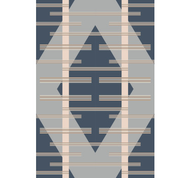 Modern roller blind in grey abstract mid-century style - TenStickers