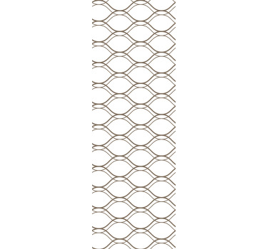 Modern roller blind in brown wavy geometric pattern - TenStickers