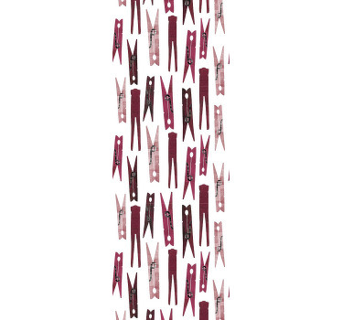 Modern roller blind with laundry clip design - TenStickers