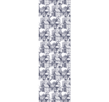 Modern roller blind city vintage design - TenStickers