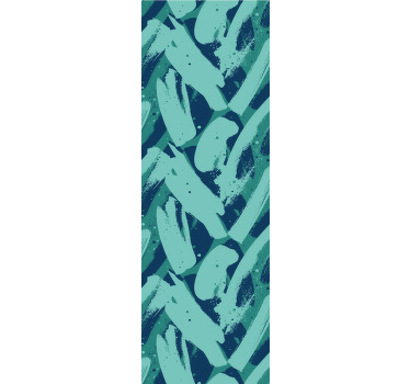 Modern roller blind in green and blue strokes - TenStickers
