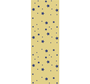 Estore de rolo modernos estrelas azuis fundo amarelo - TenStickers