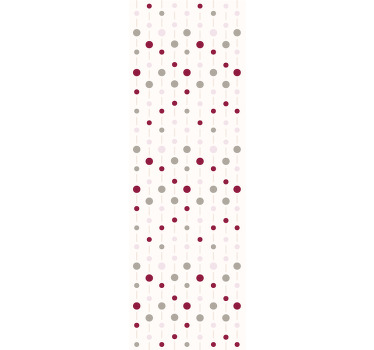 Estore de rolo modernos padrão de pontos pastel com linhas - TenStickers