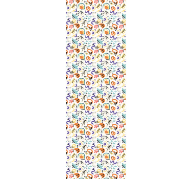 Modern roller blind with organic flat abstract design - TenStickers