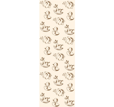 Cortina roller moderno diseño tierno elefante pato y caballo - TenVinilo