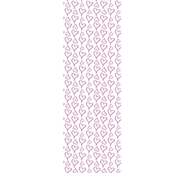 Estore de rolo modernos ícones de coração rosa ilustrados - TenStickers