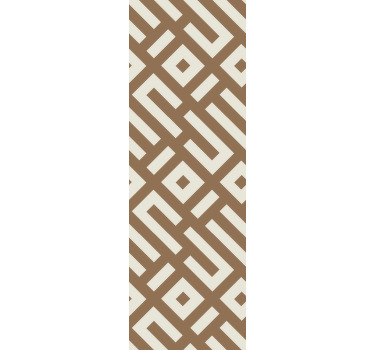 Cortina roller moderno diseño geométrico en tonos tierra - TenVinilo