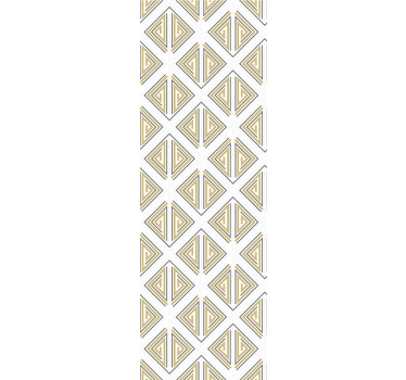 Estor enrollable moderno figuras grises líneas doradas y beige - TenVinilo