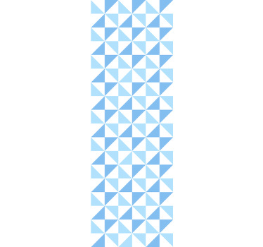 Estore de rolo modernos padrão de triângulos azuis claros - TenStickers