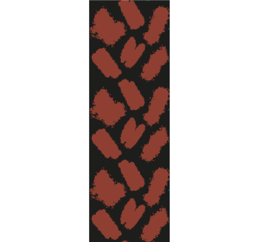 Estore de rolo modernos com respingos preto e vermelho - TenStickers