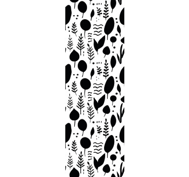 Modern blind with black and white nature images - TenStickers
