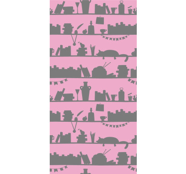 Estore de rolo modernos estante rosa e cinza - TenStickers