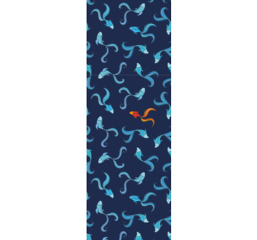 Estore de rolo modernos um em mil peixes laranja - TenStickers