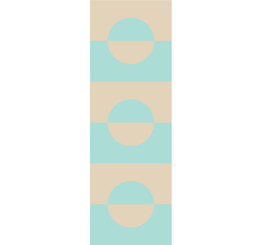Modern roller blind in light blue and beige dots - TenStickers
