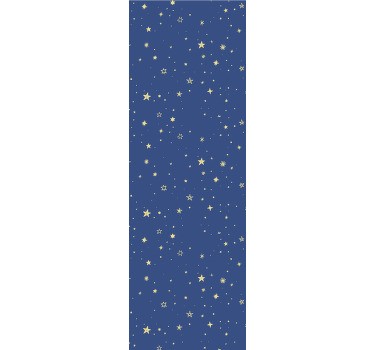 Modern roller blind golden stars on blue background - TenStickers