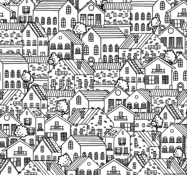 Tenda a rullo moderna motivi urbani - TenStickers