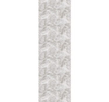 Cortina roller gris patrón hexagonal mármol dorado - TenVinilo