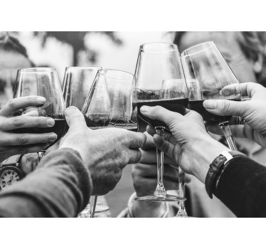 Rolo zavesa za kuhinjo brindar kozarci - TenStickers