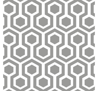 Tenda a rullo grigia a motivo esagonale grigio - TenStickers