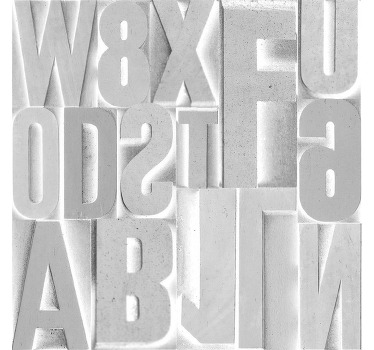 Grey blind with 3d grey letters design - TenStickers