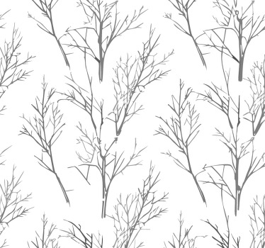 Grey blind with delicate branches - TenStickers