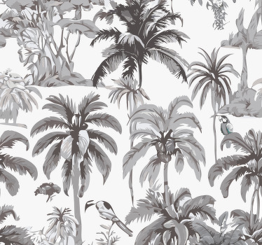 Grey blind with palm trees design - TenStickers